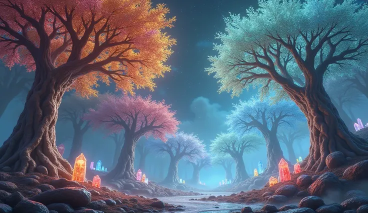 Trees of crystals
