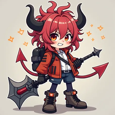 GPT Chat create a character that is a cute girl, Linda, with messy hair, driver, who is , not KYN style, with the first name of MILIE, half demon, demon hunter eq is inosuke&#39;s best, do tokito, from the mix and from the tomioka