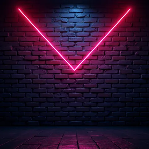 Make a brick wall with dark and little line  neon lights and disco lights 