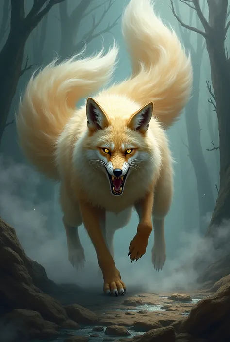 A dangerous 9 tails fox spirit