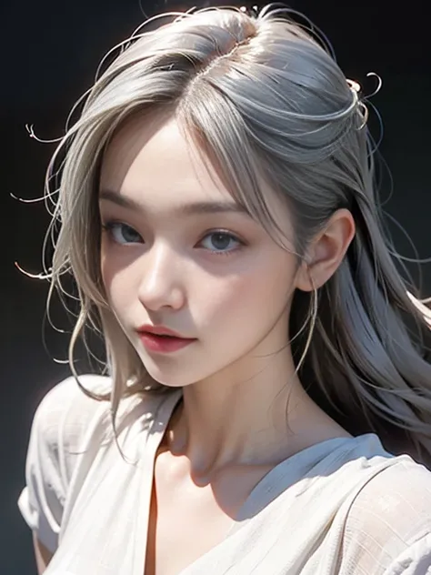 zerg queen beautiful girl: ranlinger, 1. slim figure, (dictator:1.6), white silver messy hair, beautiful perfect face, soft skin...