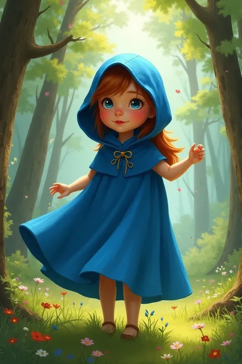 Little Red Riding Hood changed her hat to blue.