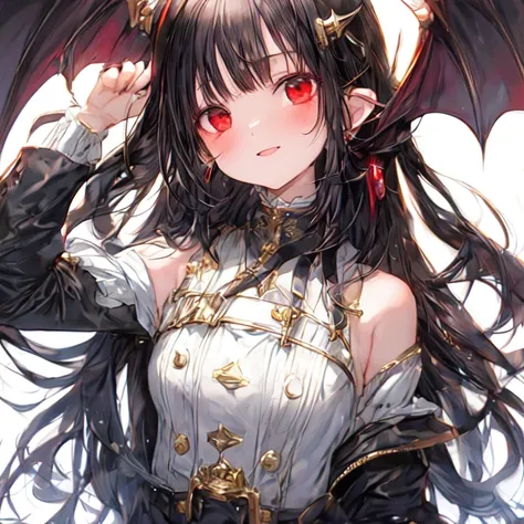 Beautiful  vampire with long black hair, and red eyes, medium breasted,  uhd, textured skin, super detail, high details, high quality,
