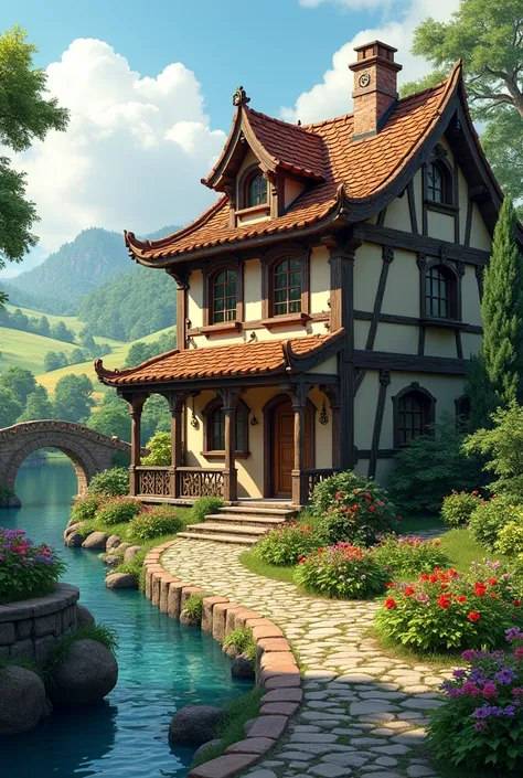 Buteful village house . From  ultra high quality 