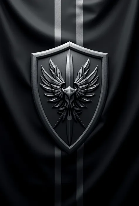 The flag has a powerful and imposing design, with the entire background in a deep, midnight black, symbolizing strength, authority, and the covert nature of military operations.

At the center of the flag is a bold, silver shield with a polished, metallic ...