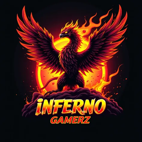 Create a logo of INFERNO GAMERZ for youtube channel,it would be  energetic and a great match for   a gaming channel 