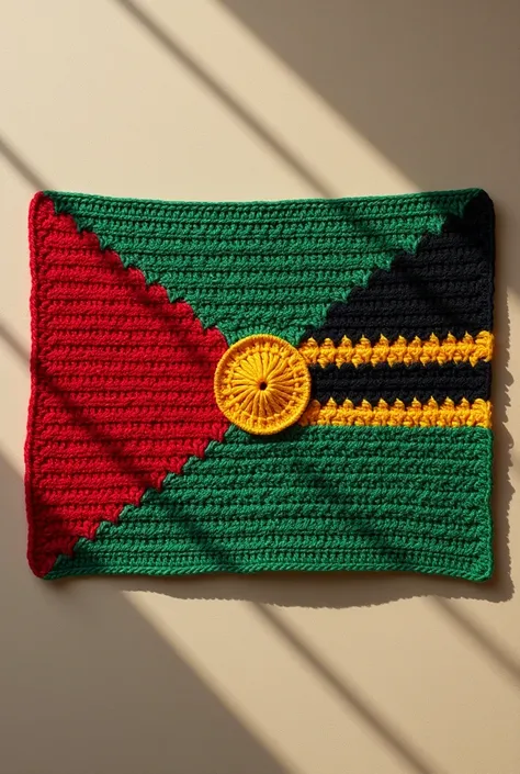 Crochet 🧶 vanuatu 🇻🇺 flag pattern in style 
