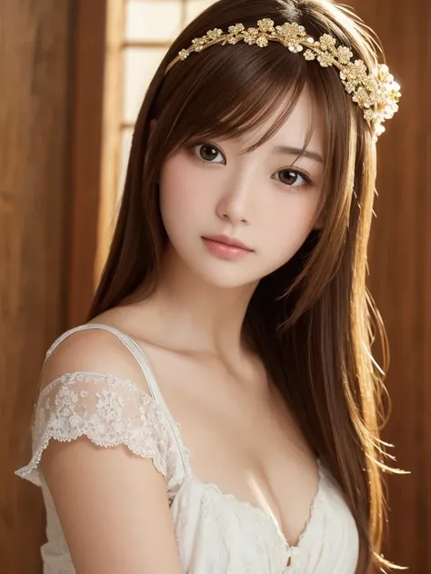 masterpiece, Highest quality, High resolution, Tabletop、wallpaper, Realistic, Bright lighting, Professional Lighting, Face Light, Smooth lighting, Japanese, cute, Sad expression, beautiful girl, gravure, sexy, so beautiful, Beautiful Skin, Beautiful and de...