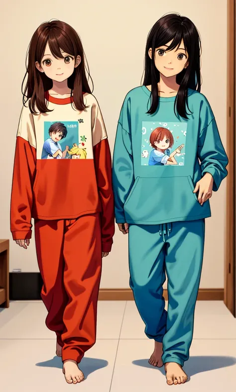 a picture of Eren,a boy with the appearance of a dark haired and brown eyes cute,with your twin sister,They were both wearing their normal, pajama-style clothes.,Eren was in bed with his sister and afraid of making her lose the game against Silvana,A tall ...