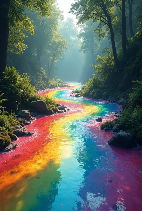 Coloured water stream
