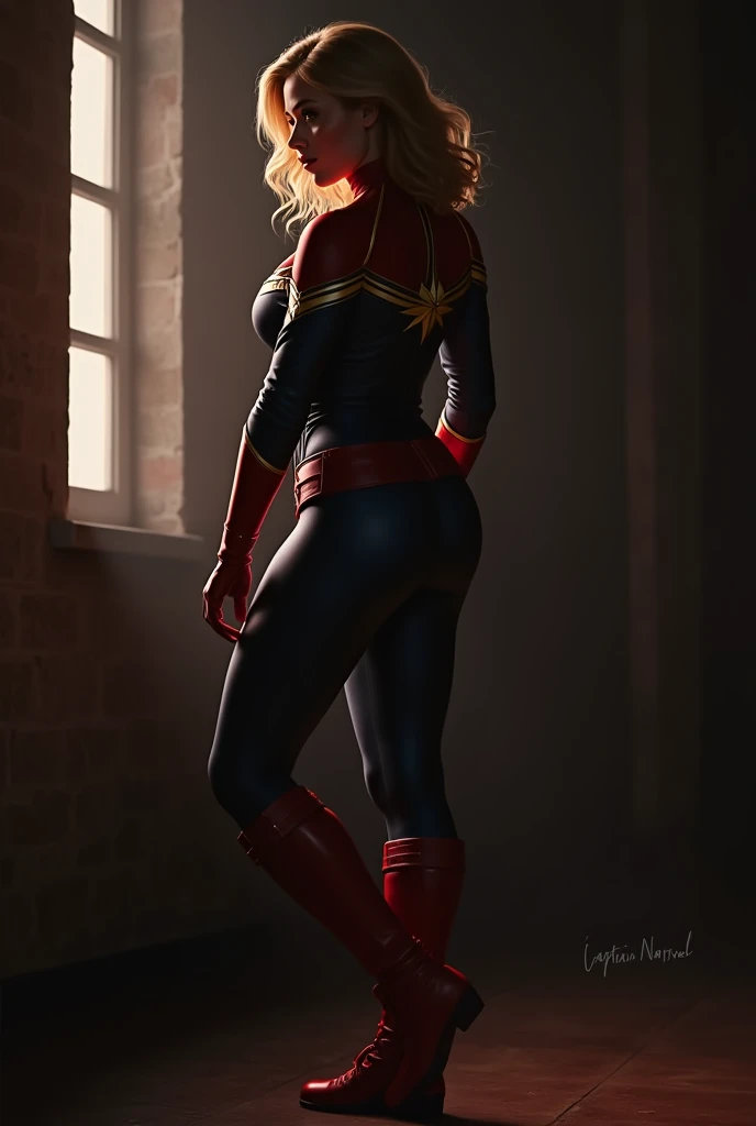 Captain marvel big ass and busty sexy from behind 