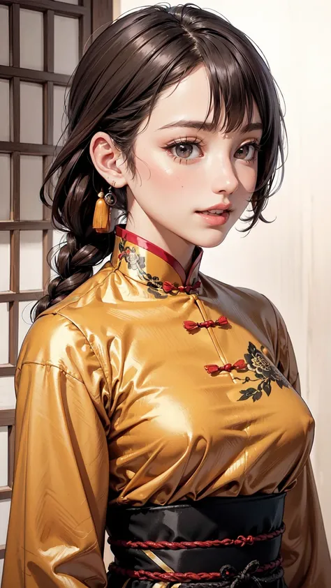 Realistic, masterpiece, Highest quality, Highest Resolution, Anatomically correct, Accurate Anatomy, 7 heads, Height: 165cm, One Japanese woman, profile, Staring at the audience, Smiling with an open mouth, Staring at the audience, Fine and beautiful eyes,...