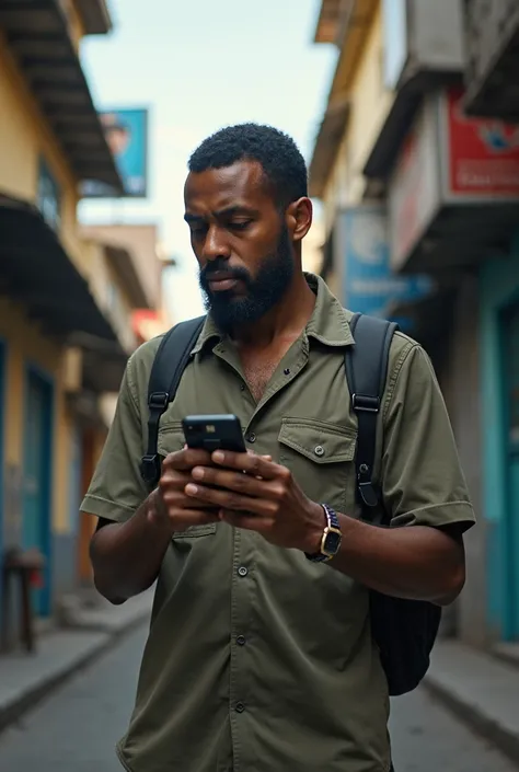 a man who lives in the favela with an expensive cell phone is being deceived by marketing strategies that deceive consumers