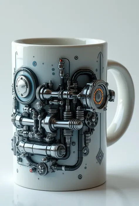 Pneumatic system artwork for mug