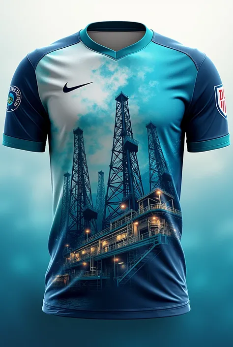 Create a football shirt for the petroleum engineering course, make a front and back image