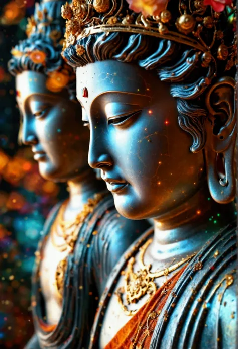 create a photorealistic of the most sophisticated and complex buddha_statue human can possible do assisted by ai in exploring th...