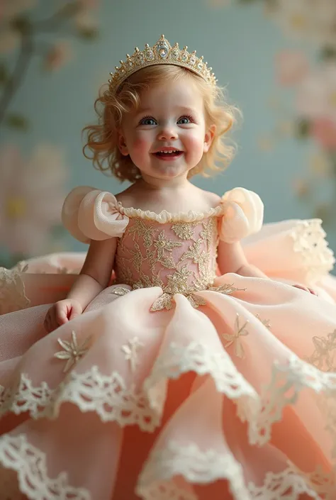 Ball gown on a baby girl