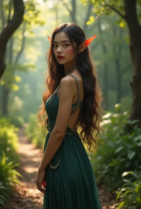 (8k, CRU photo, best qualityer, work of art:1.2), (realisitic, photo-realisitic:1.4), (extremely detailed 8k wallpaper), sharp focus, professional lighting, Depth of field, cinematic lighting, at the forest, whole body, 1 girl, Youngh, role model, beautifu...