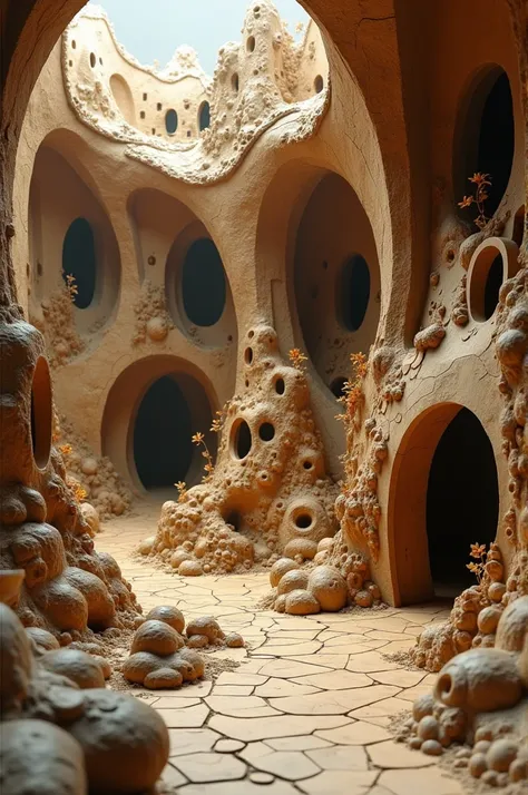 Caves made from recycled cardboard 