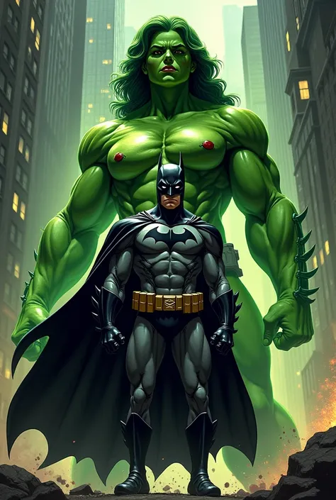 Batman with she hulk