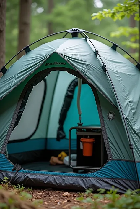 Installing a water collection filter inside a large 5-person camping tent, Connecting the raindrop collector of the camping tent to the water collection filter, 4K