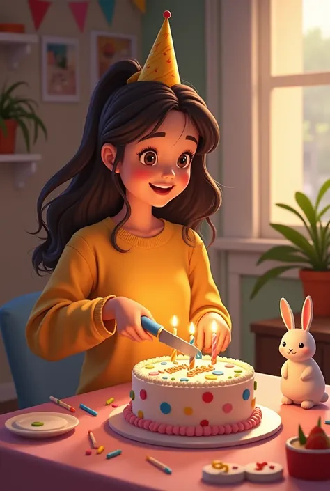 i want a teen cutting cake and named mention Happy Birthday Zara From bunny🐰