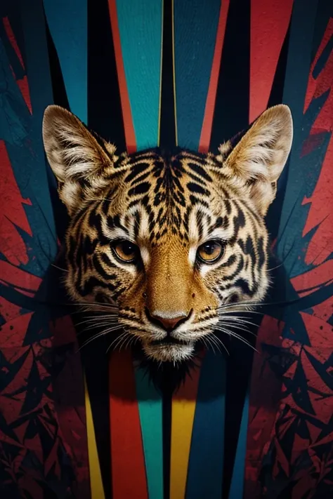 Exotic Animal Art in Abstract Style