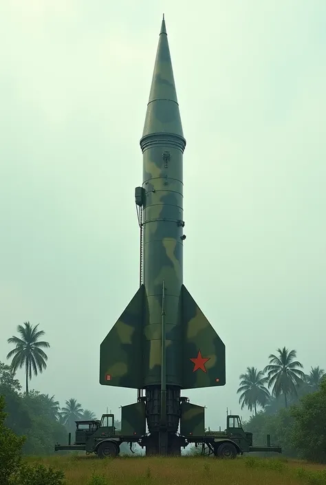 A Soviet missile in Cuba, against a background of tensions between the United States and the USSR