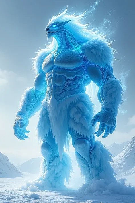 His powers are ice, his appearance is blue, his roar is blue, and the stage is the Antarctic.