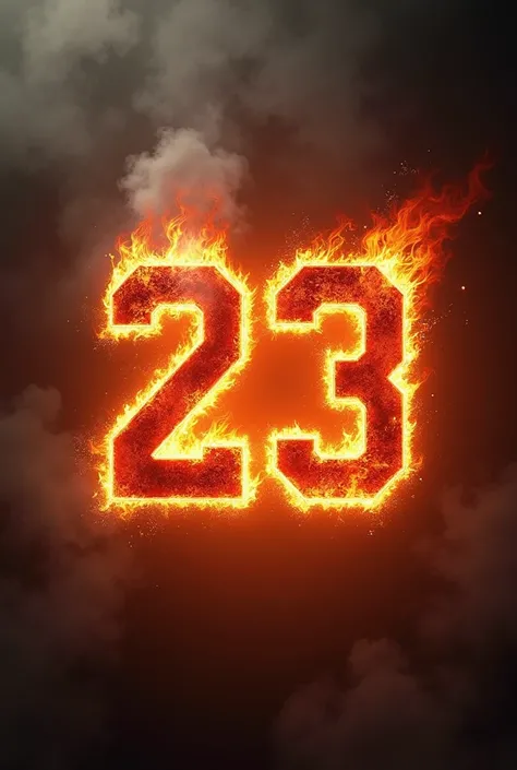 Jordan 23 sign on fire 