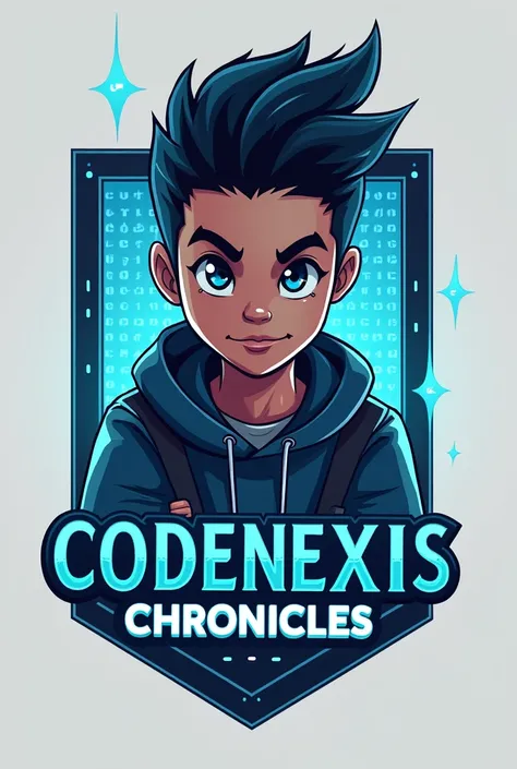 CodeNexis Chronicles Logo 
By a Boy
for coding
image size also 500 width 500 height