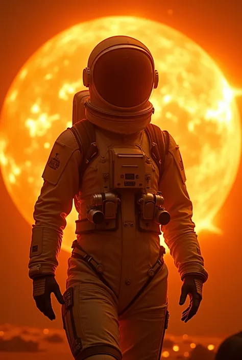 cosmonaut on the sun