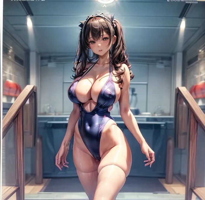 Ultra HD、Ultra high definition、Noise Reduction、perfection、Image quality adjustment、Balance Changes、Optimal Lighting、Minor corrections、Detail Correction、((Four gravure idols:1.5))、((Super sexy super high leg swimsuit:1.5))，Thighs and body are visible，Body f...