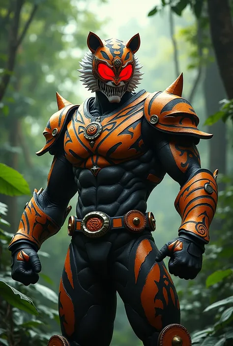 A Tiger reference kamen rider from Bali in Jungle 