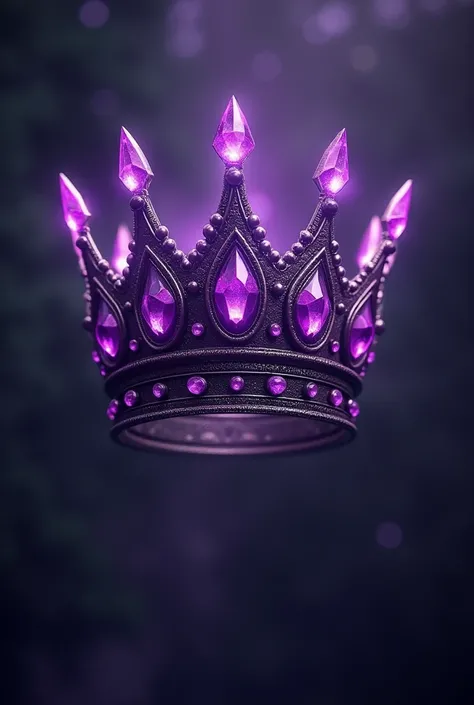 A dark purple crown with purple gems