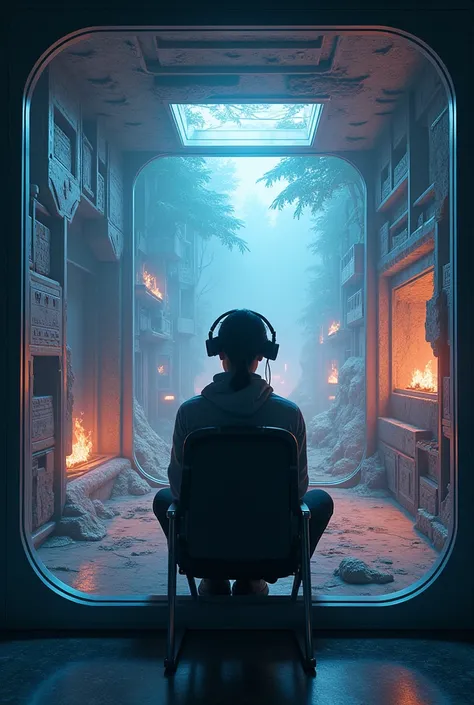 immersive cabin that allows a person&#39;s consciousness to be transported into the virtual reality of a video game
