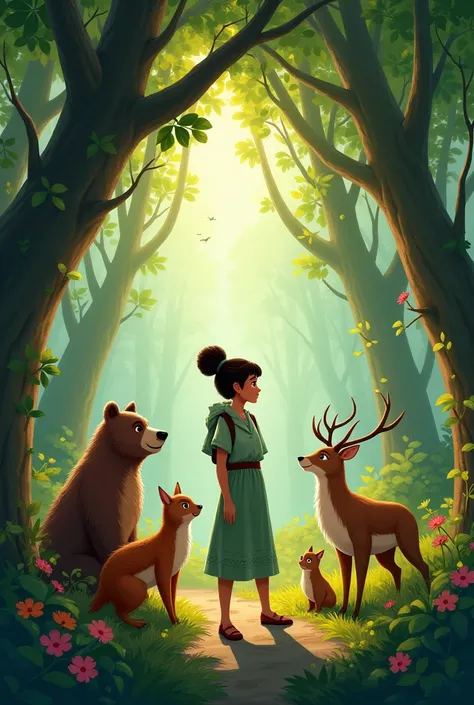 After the storm ended,maya said to her friends,"youre my true friends.[background in jungle][background in jungle]
Note:Her friends all animals in the forest 