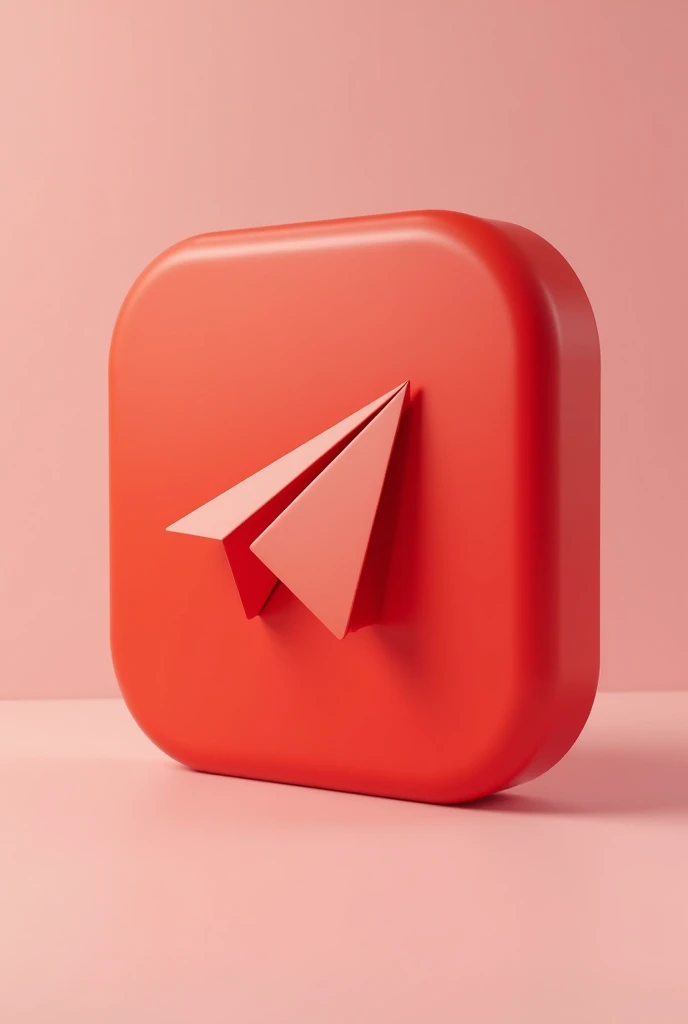 red 3d instagram share symbol