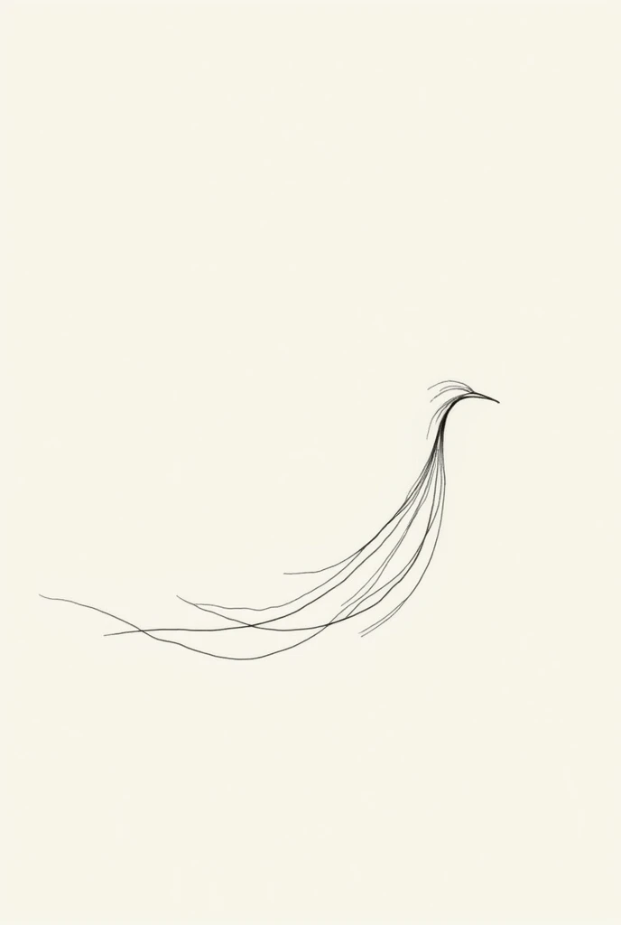 Minimalist bird with life lines
