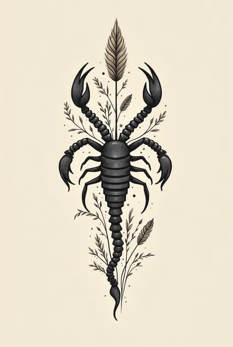 Je souhaiterais un petit tatouage qui représente les éléments naturels de la vierge du scorpion et du Sagittaire ensemble 
