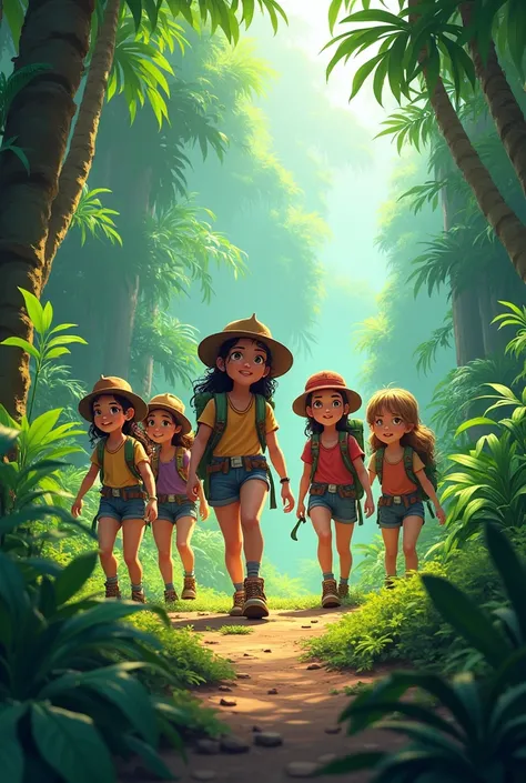  Five Girls went in the jungle