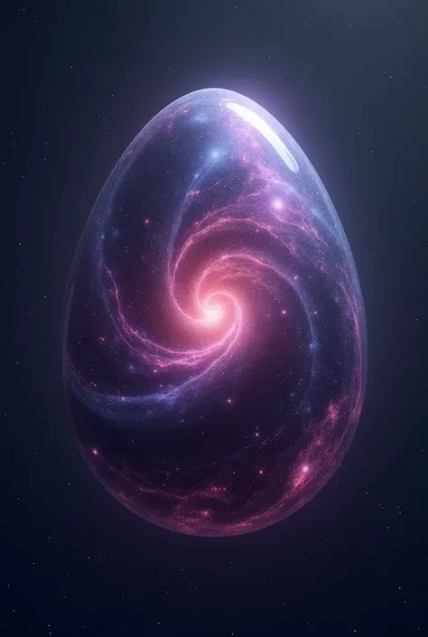 (Galaxy Egg: A dark, shimmering egg with swirls of cosmic colors like deep purples, blues, and blacks, dotted with tiny stars and nebulae. The egg could have a glowing, celestial core, giving it a mysterious, space-themed appearance.