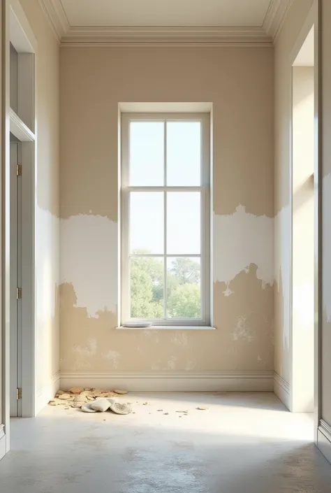 I want two rooms that are completely the same, but one of them is painted as if the paint hadn&#39;t reached it, and the other room is completely painted.