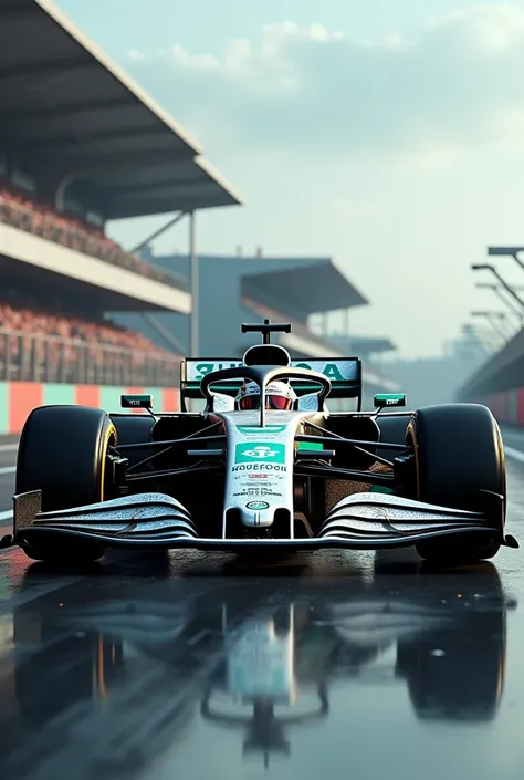 A 2024 F1 car with an ethical airways livery 