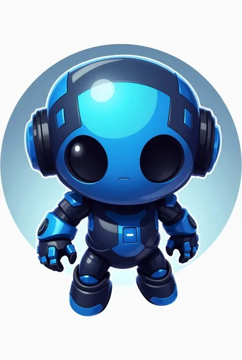 Create me a logo for my multi-featured Discord bot, my bot is called Nenebot 2.0, and create some character or something realistic and that is not a woman, not a robot, that is blue and black