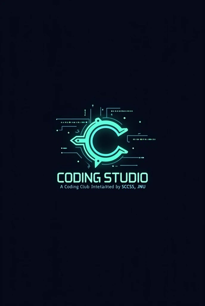 Create a striking and contemporary logo for Coding Studio, a vibrant coding club. The design should be bold and captivating, with a central focus in a 1:1 ratio. Use a modern, geometric font for Coding Studio, with sharp lines and subtle curves that convey...