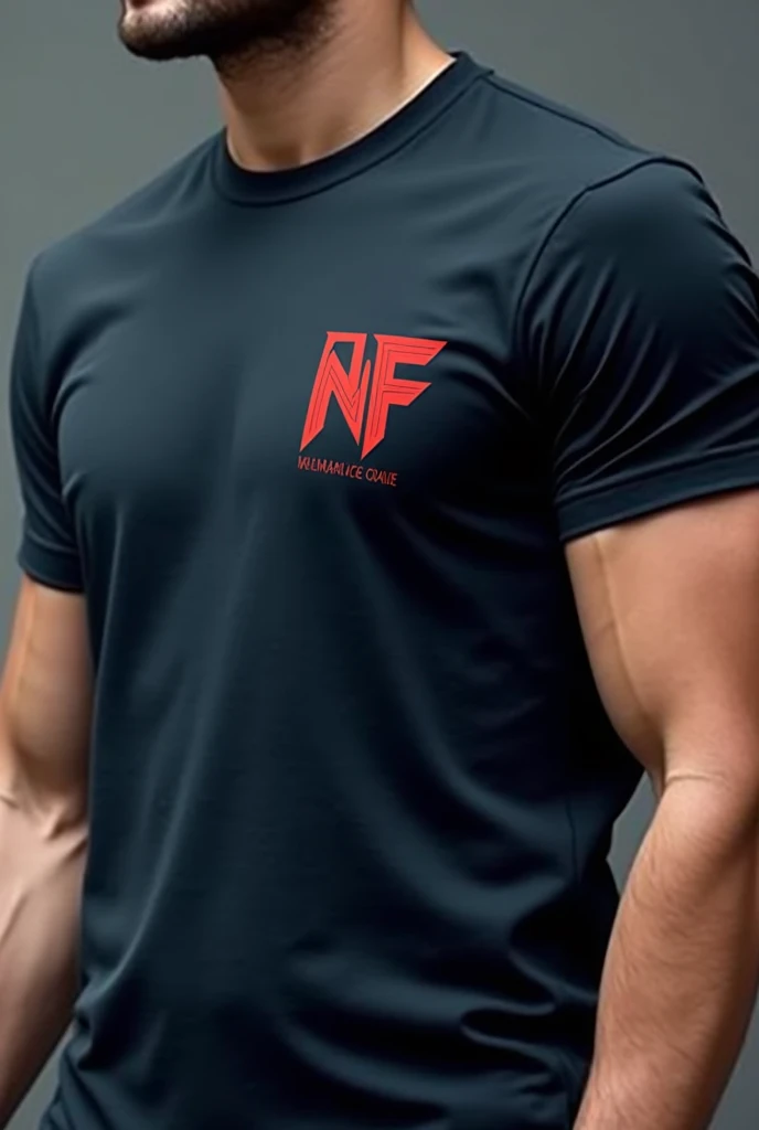 shirt logo ideas with the initials NF in the upper left corner 

