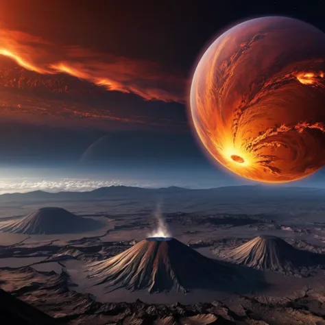 Lets imagine what the planet Venus would be like, with its volcanoes and dense atmosphere, without the planet appearing