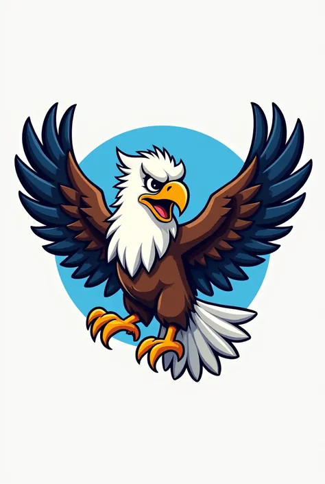 Could you make a logo referring to the police with a cartoon-style eagle?