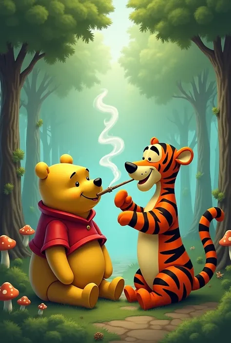 winnie the pooh and tigger smoking weed